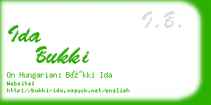 ida bukki business card